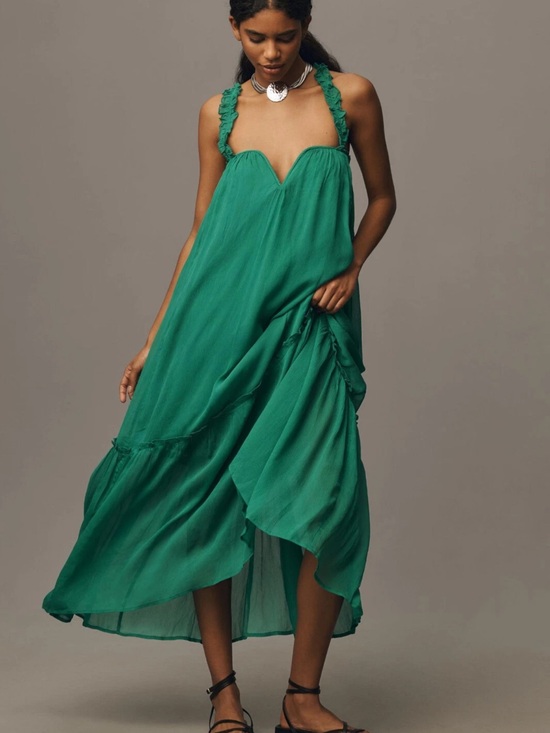 Anthropologie Dresses & Skirts - XXS Anthropologie Sleeveless Chiffon
Midi Dress Maxi NWT